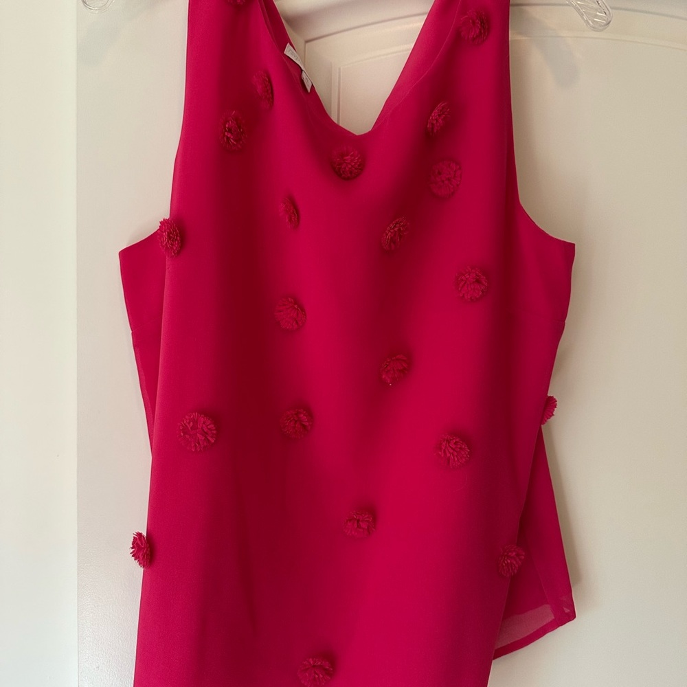 RSVP by Talbots fuchsia, Textured Sleeveless Blouse